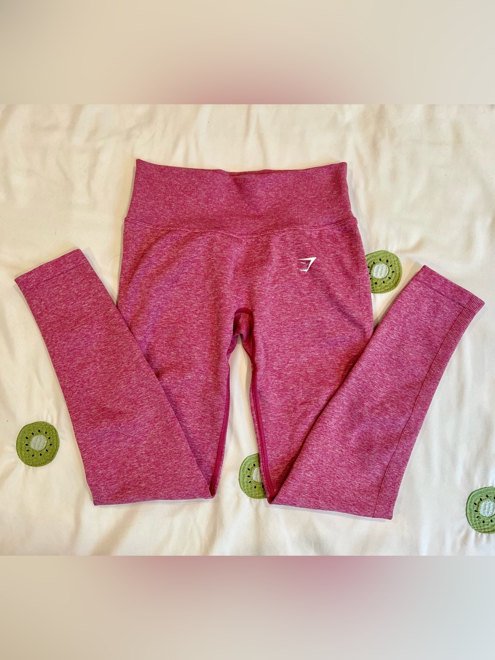 Gymshark | Lift Seamless Leggings, Winning Pink/White Marl, Size S
